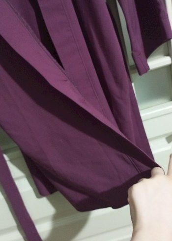 Mor Midi Kadın kimono Rahat Kesim - Görsel 2