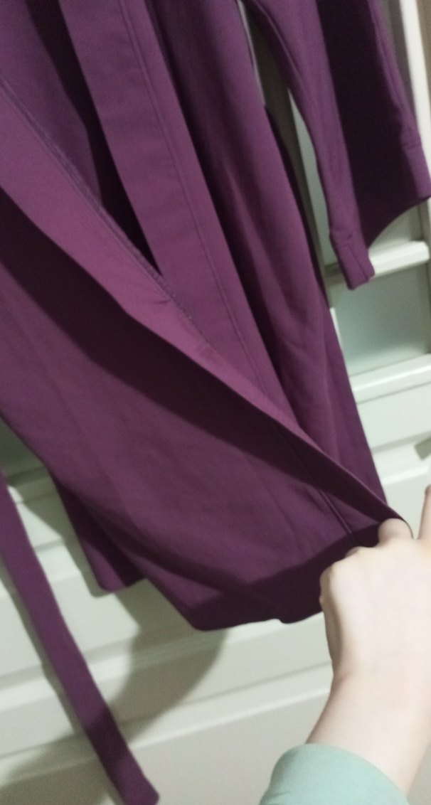 Mor Midi Kadın kimono Rahat Kesim - Görsel 2