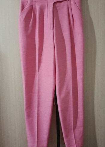 Pembe Keten Kadın Pantolon