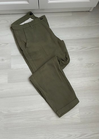 s/m Beden Keten Haki Kumaş Pantolon