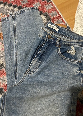 Pull and Bear Pull&Bear Düğmeli Gevşek Kesim Kadın Kot Pantolon