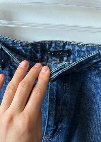 38 Beden lacivert Renk Lacivert Midi Denim Etek