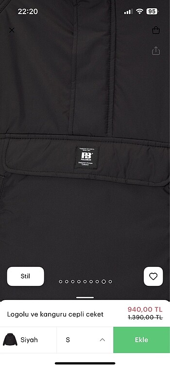 Pull and Bear Kanguru ceket