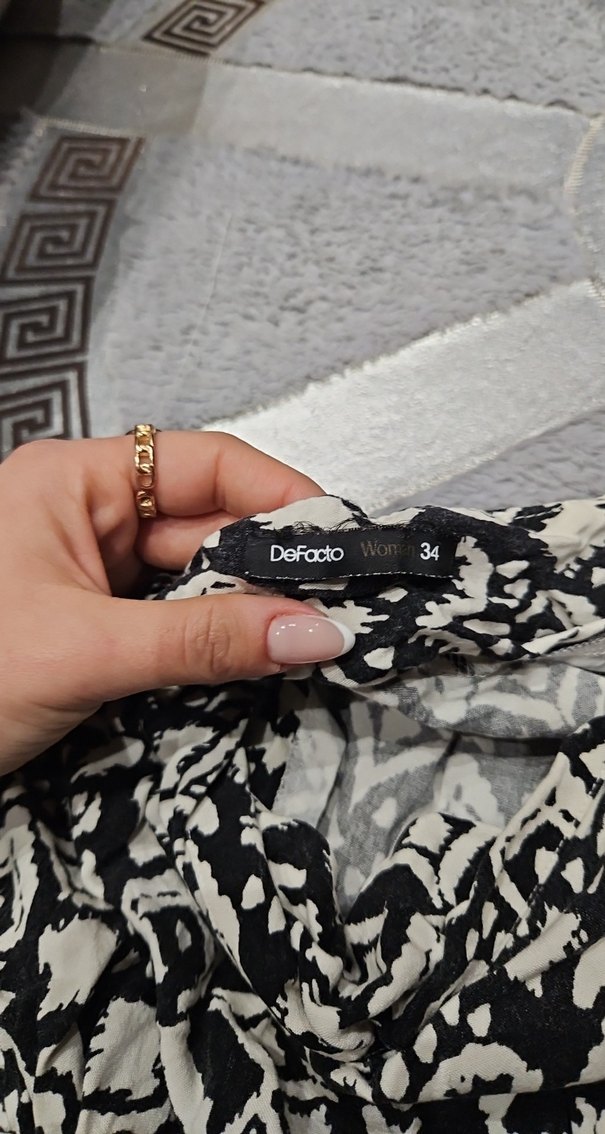 Bohem Desenli Gri Örme Askısız Kadın Tulum - Görsel 3