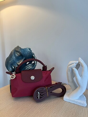 TonaTon Bordo LongChamp Mini Çanta