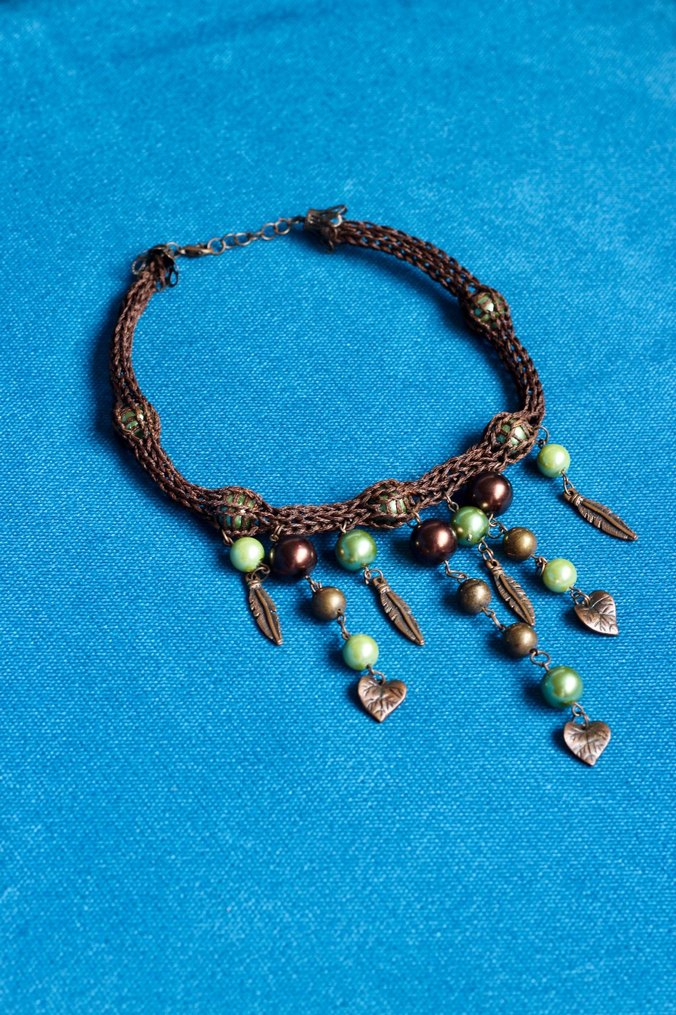 Bohem Etnik Boncuklu Kısa Kolye - Görsel 3