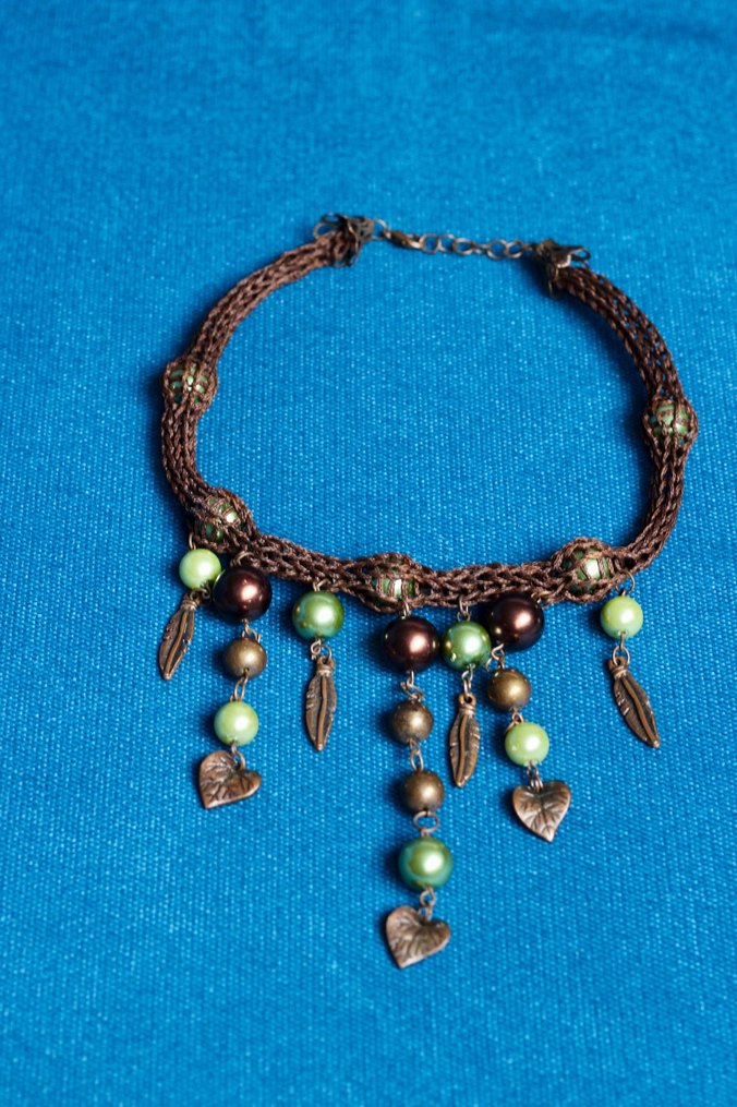 Bohem Etnik Boncuklu Kısa Kolye - Görsel 4