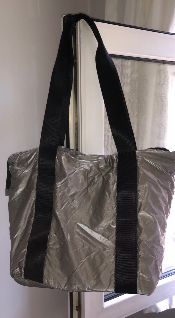 Gri Fermuarlı Kadın Omuz Çantası - Görsel 2