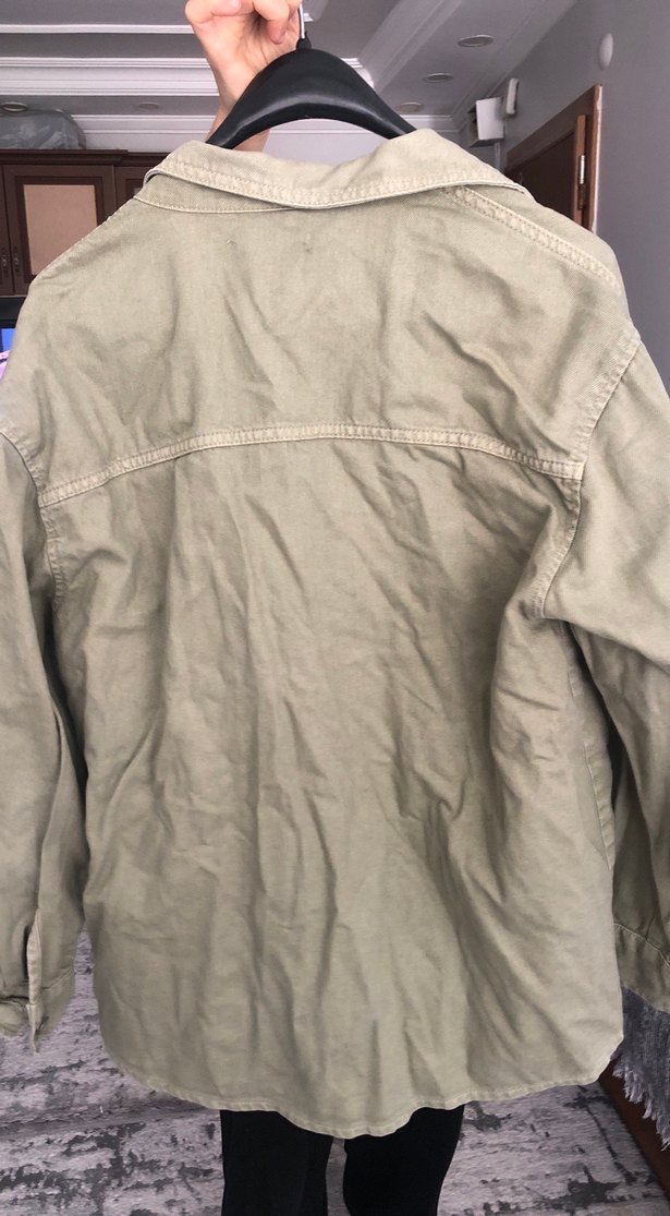 Haki Düğmeli Kadın Ceket - Görsel 2