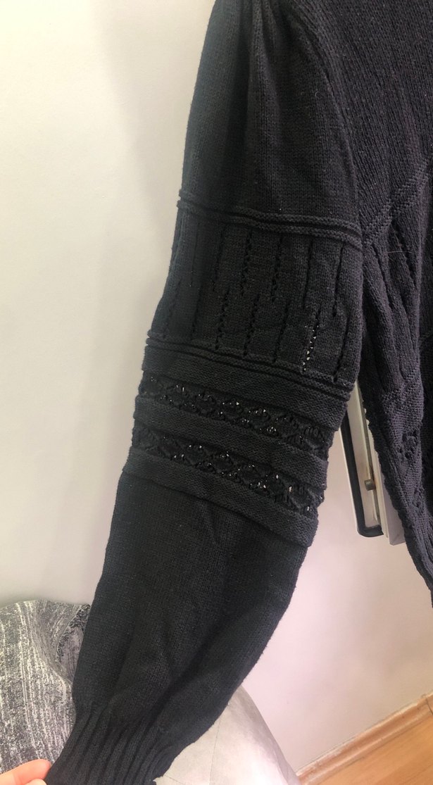 Siyah Triko Kadın Kazak - Görsel 2