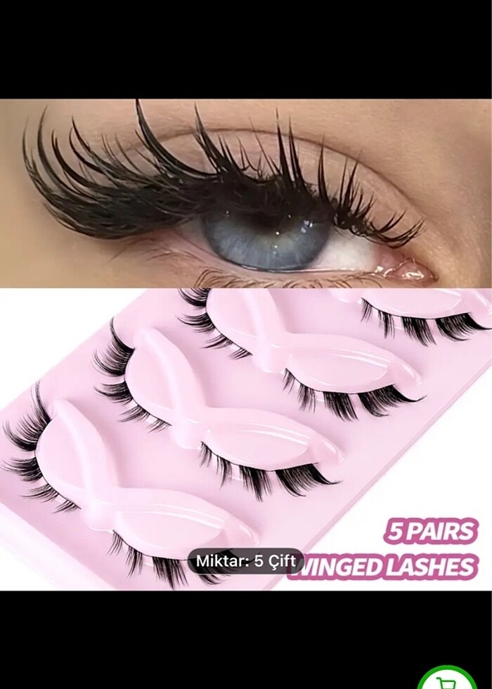 5 Çift Sahte Kirpik - Görsel 3