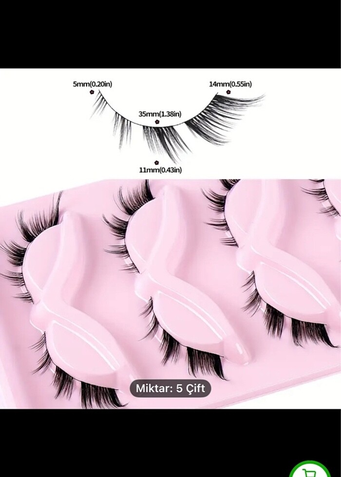 5 Çift Sahte Kirpik - Görsel 5