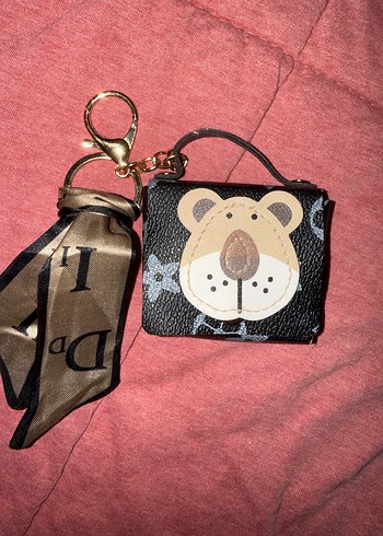 Kahverengi Püsküllü Ayıcık Figürlü Çanta charmı - Görsel 3