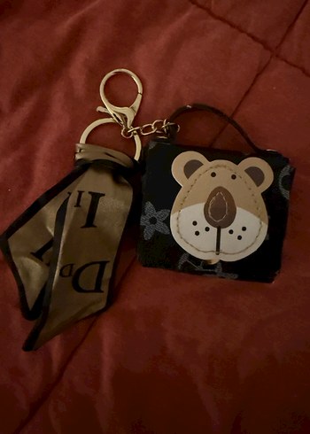 Kahverengi Püsküllü Ayıcık Figürlü Çanta charmı - Görsel 2