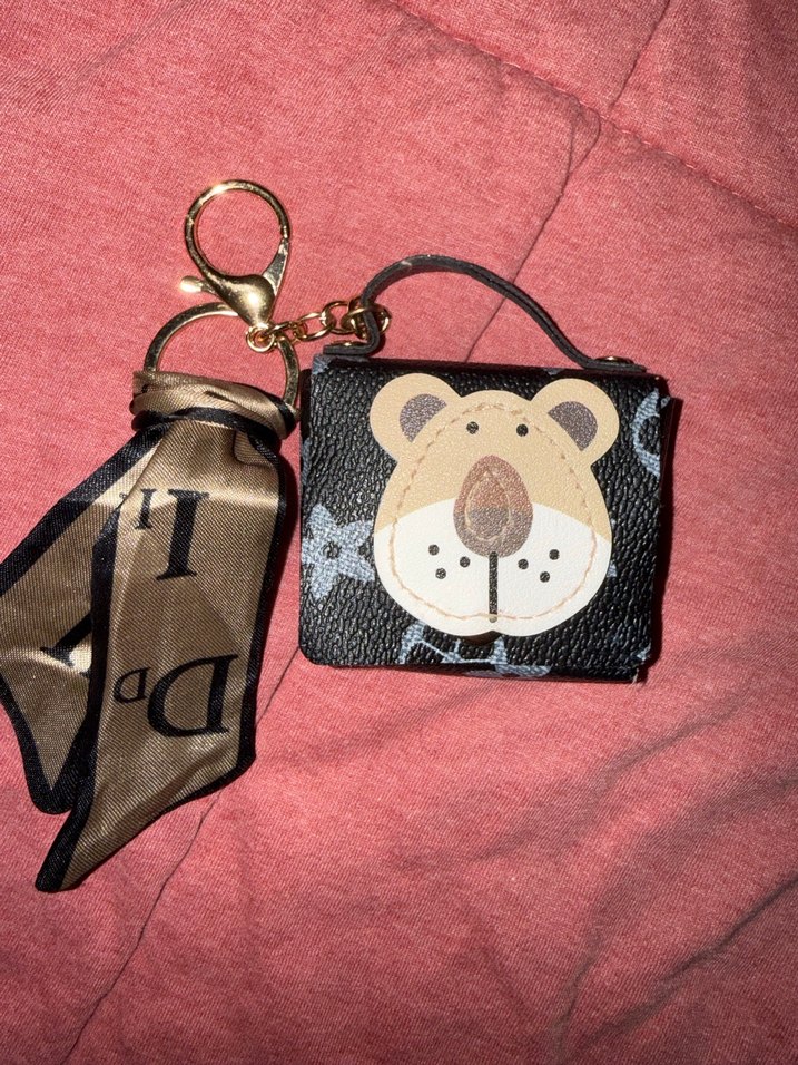 Kahverengi Püsküllü Ayıcık Figürlü Çanta charmı - Görsel 3