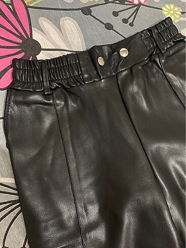 s Beden siyah Renk Deri pantalon