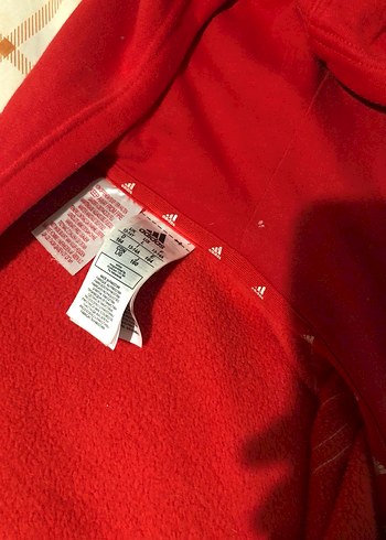 Kırmızı Kapüşonlu orjinal adidas hırka - Görsel 3