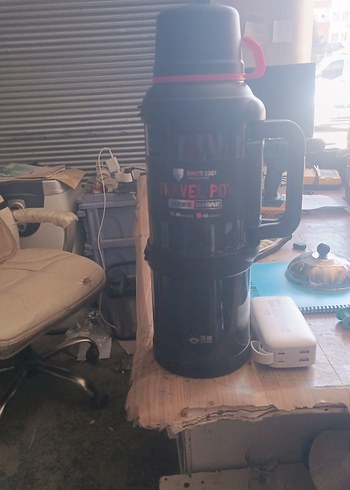 Siyah Büyük Termos Matara 4 litre 48 saat soğuk sıcak
