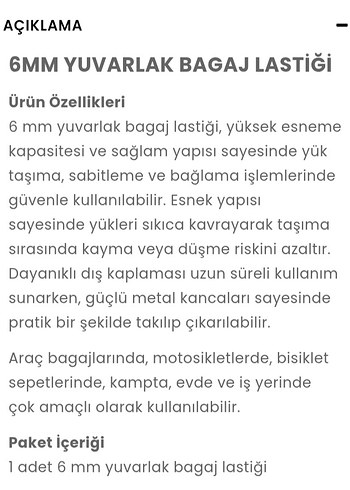 6mm yuvarlak bagaj lastiği - Görsel 4