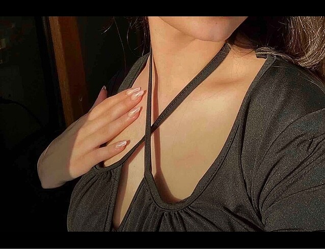 s Beden Göğüs dekolteli bağcıklı crop