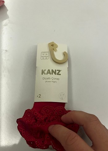 Nakışlı Beyaz Kız Çorabı 2 li - Görsel 2