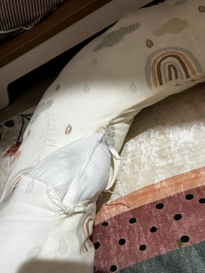 Desenli Çok Renkli Gri Emzirme ve Hamile Yastığı - Görsel 3