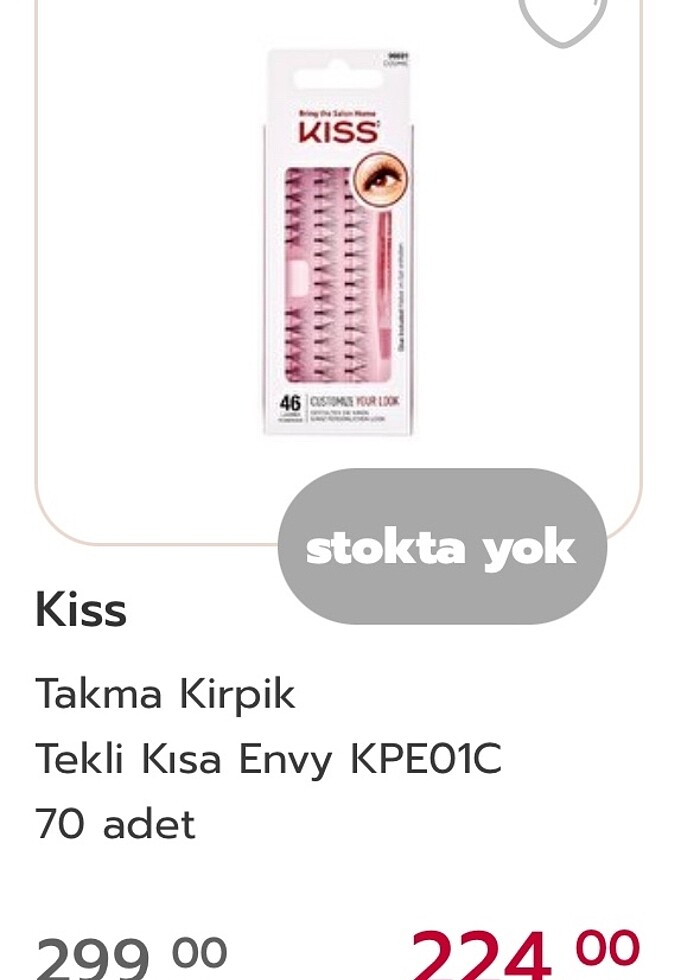 Kiss Tekli Kısa Takma Kirpik - Görsel 3