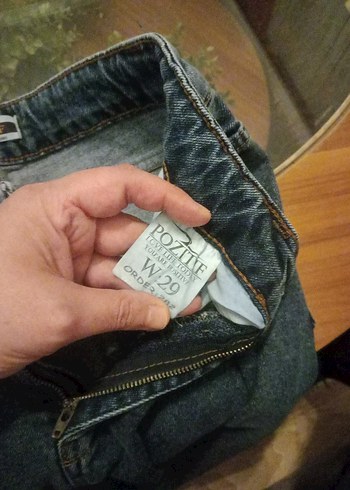 38 Beden Düğmeli Gri Kadın Denim Pantolon