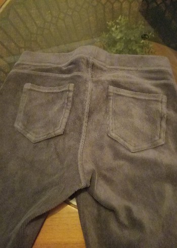 38 Beden gri Renk Gri Süet Kadın Pantolon Midi Boy