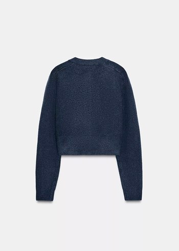 Zara lacivert Triko Kadın Hırka - Görsel 2