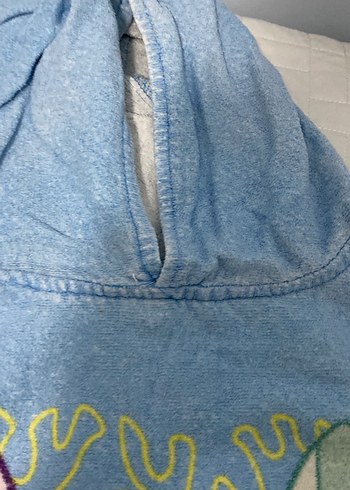 Mavi Baskılı Erkek Çocuk Bornoz - Görsel 2