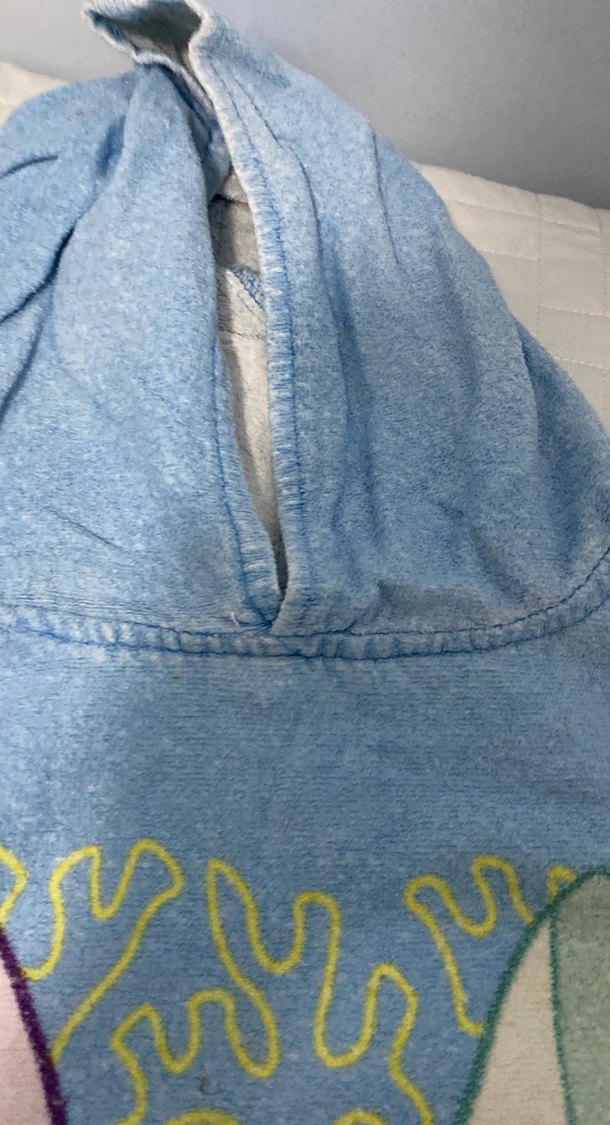 Mavi Baskılı Erkek Çocuk Bornoz - Görsel 2