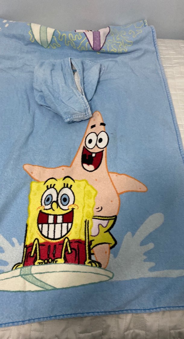 Mavi Baskılı Erkek Çocuk Bornoz - Görsel 3