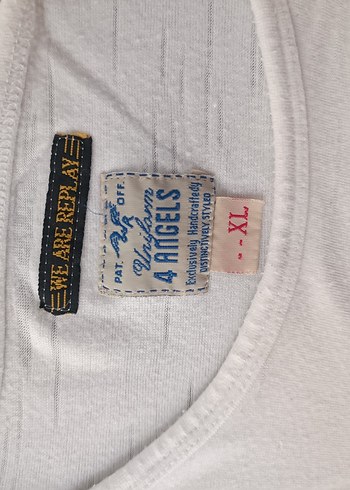 Replay Uniform for Angels Taş Detaylı Beyaz Tişört - XL