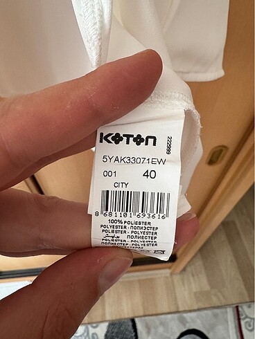 40 Beden beyaz Renk Koton Bluz