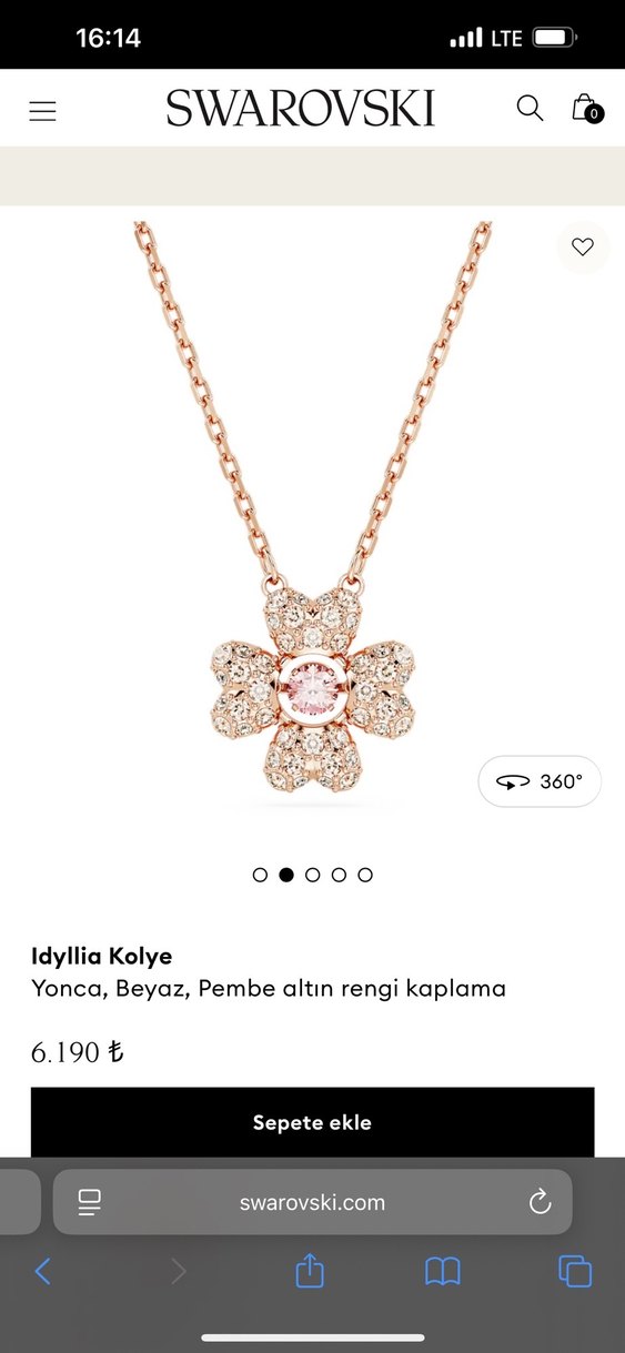 Swarovski yeşil kolye TEKLIF GONDEREBILIRSINIZ - Görsel 2