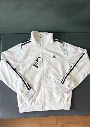 Adidas Beyaz Fermuarlı Eşofman Üstü