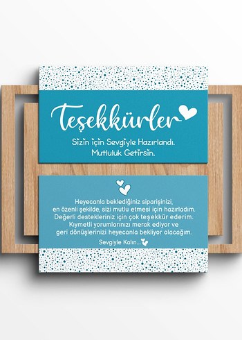 Teşekkür Kartı 120 adet