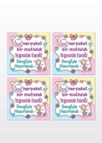 Kare Sticker 70 adet