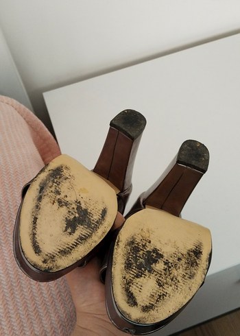 35 Beden gri Renk gümüş rengi Topuklu Kadın Ayakkabı