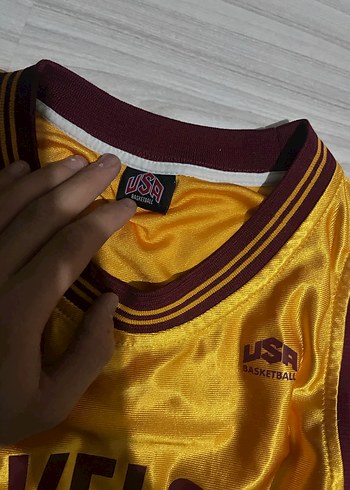 Altın Renkli Erkek Basketbol Forması - Görsel 3