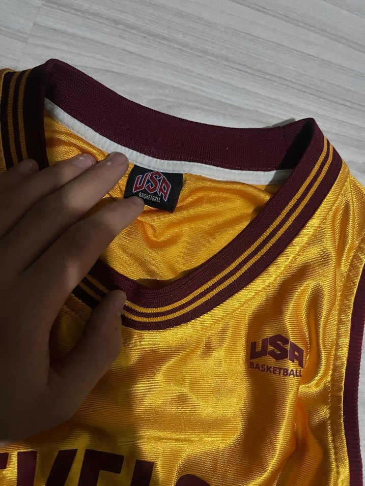 Altın Renkli Erkek Basketbol Forması - Görsel 3