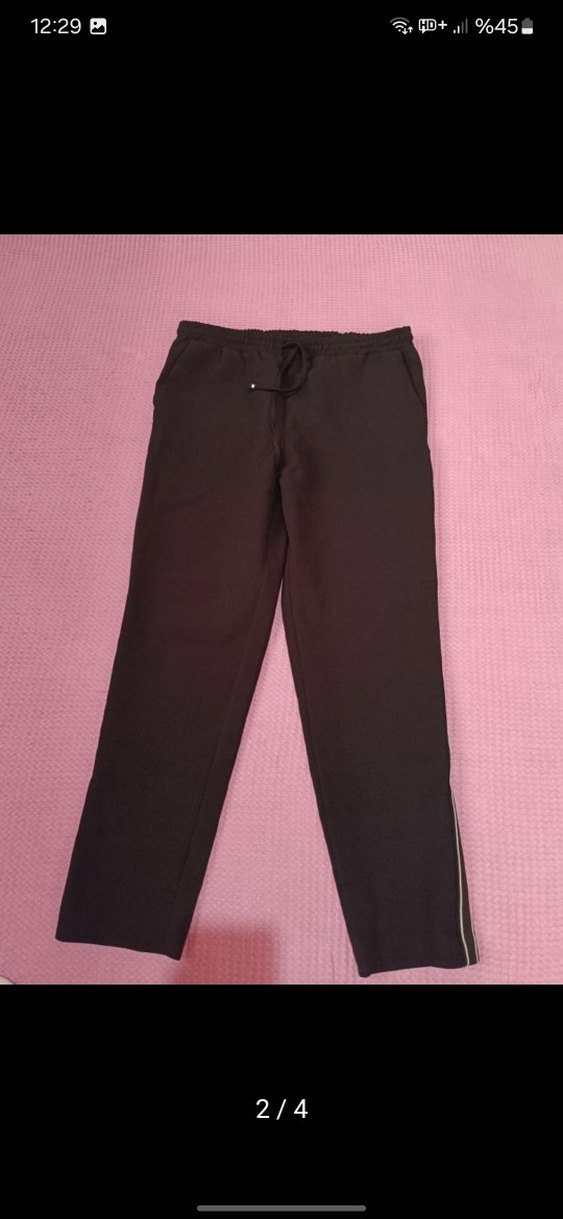 Fermuarlı Siyah Kadın pantolon - Görsel 2