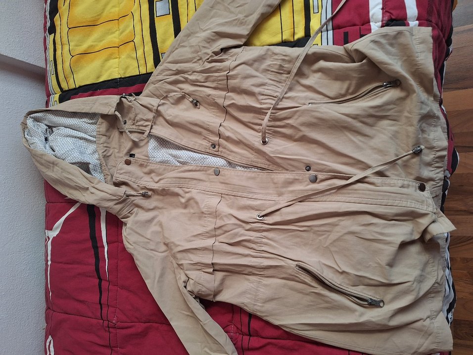 Bej Kadın Midi Boy Düğmeli Ceket - Görsel 2