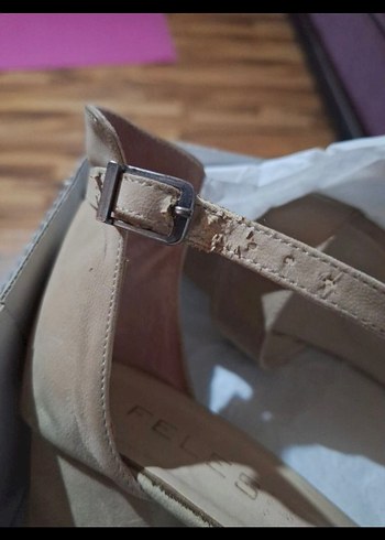 Bej Topuklu Kadın Sandalet - Görsel 6