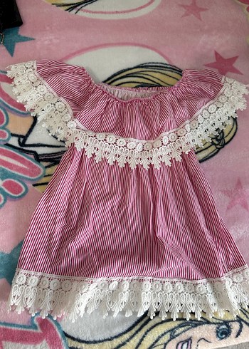 Dantel Detaylı Pembe Bohem Kadın Bluzu - Görsel 2