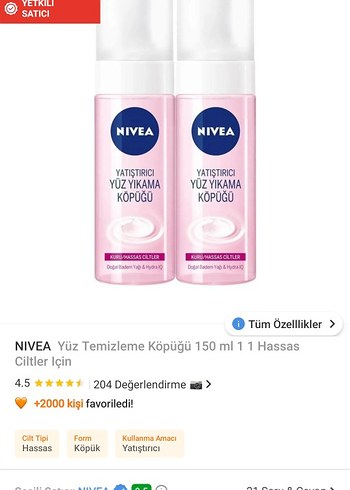 Nivea Hassas Yatıştırıcı Yüz Yıkama Köpüğü 150 ml