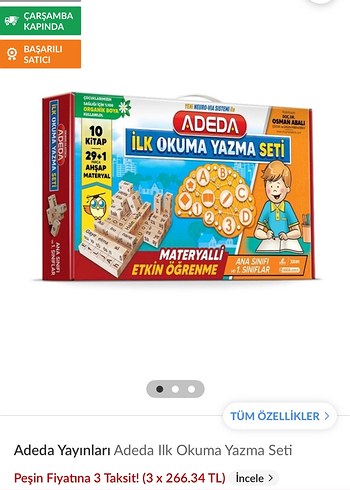 Diğer ADEDA İlk Okuma Yazma Seti 29+1 Parça Eğitim Oyuncağı