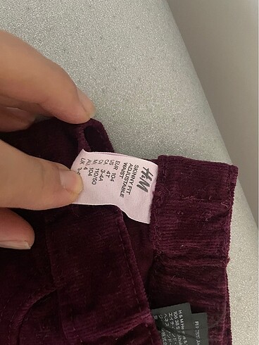 H&M 3 adet 3 yaş kadife tayt