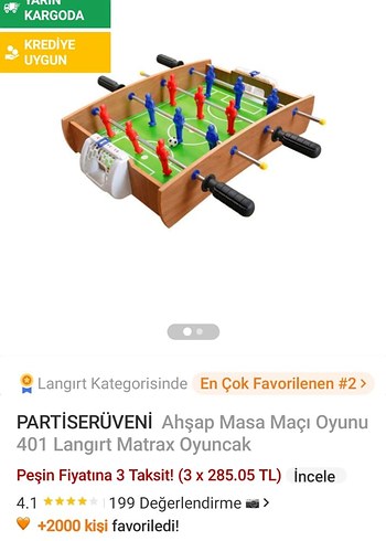 Renkli Mini Langırt Masası
